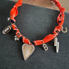 Football Bandana Necklace Orange