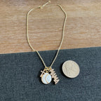 Hometown Baseball Mama Stone Cross Necklace