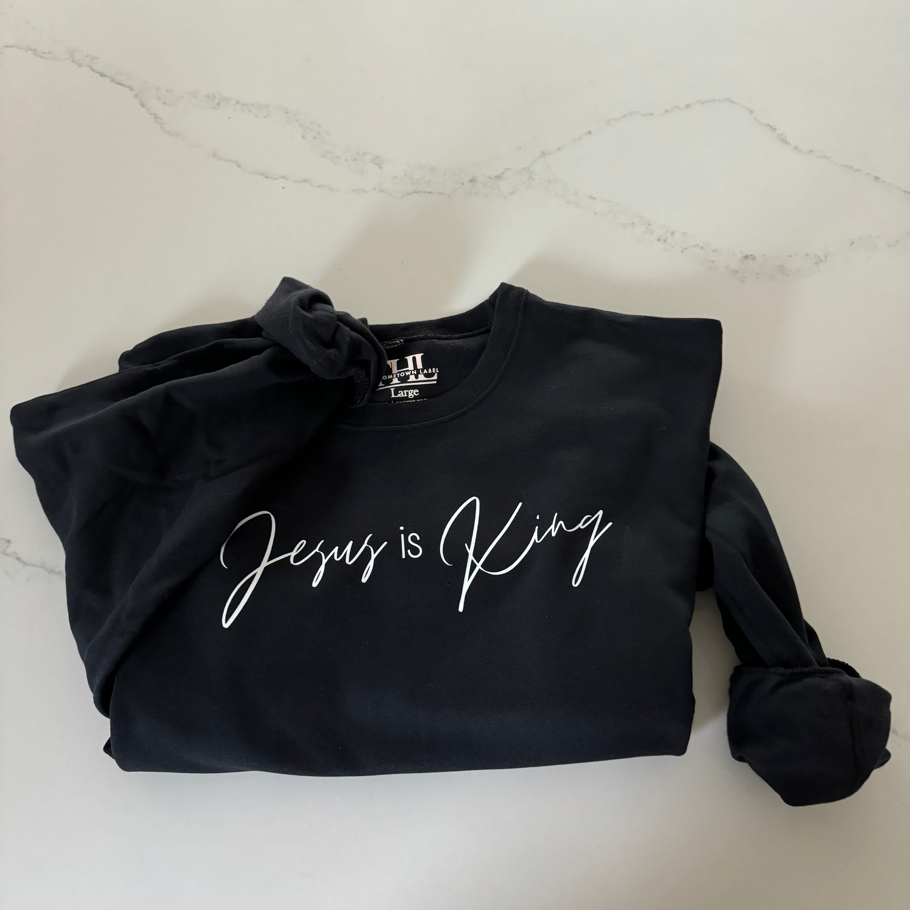 Jesus is King Sweatshirt Black