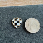Checkered Heart Charm