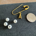 Mod Pearl Pin with Initial