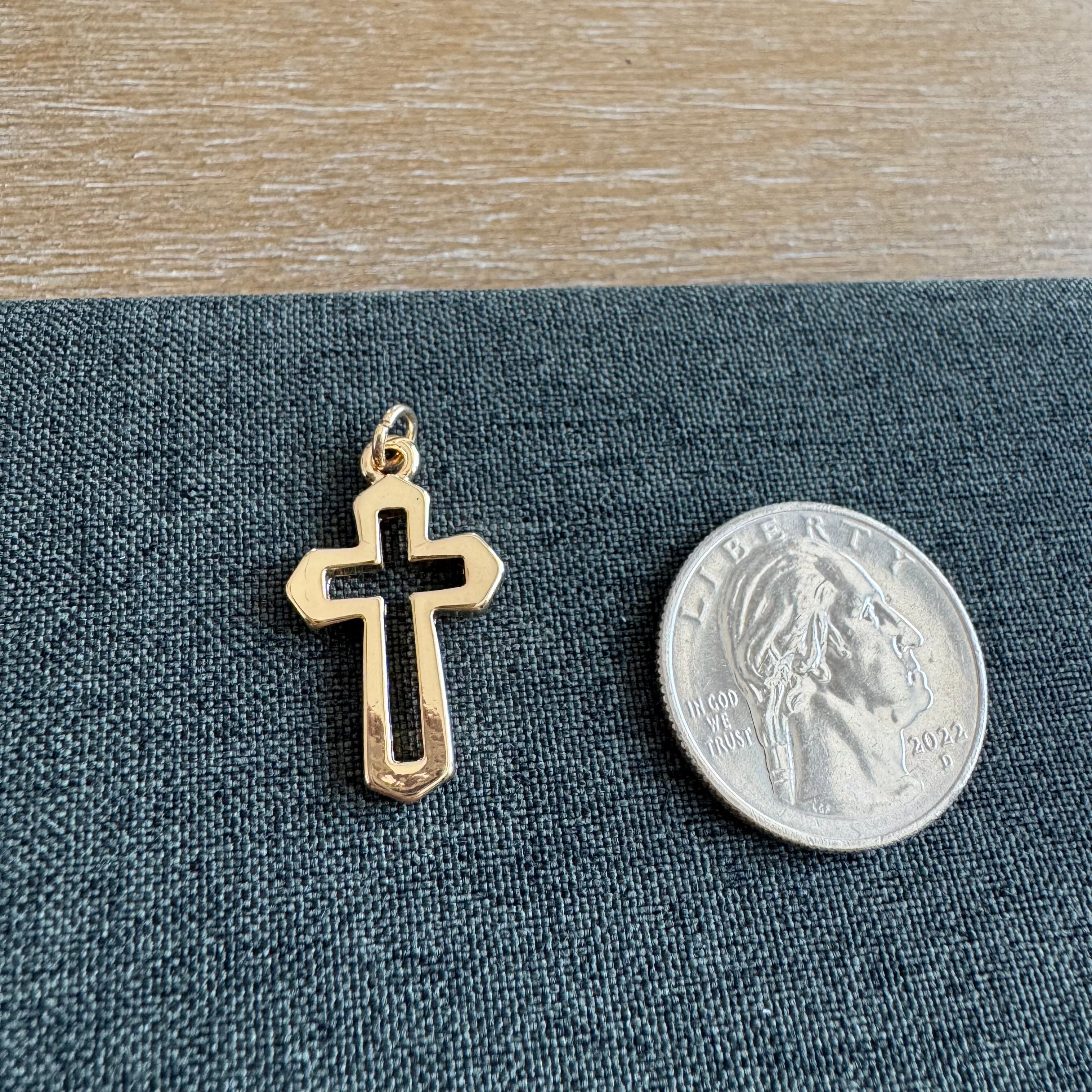 Open Cross Charm