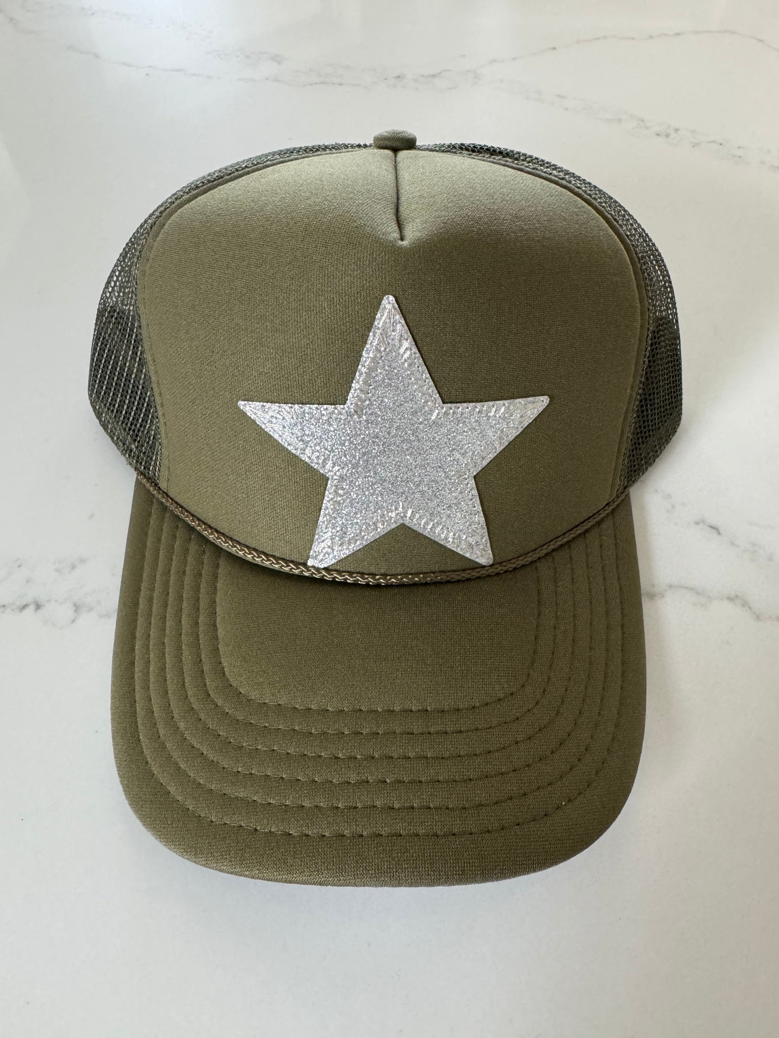 Green Silver Star Hat