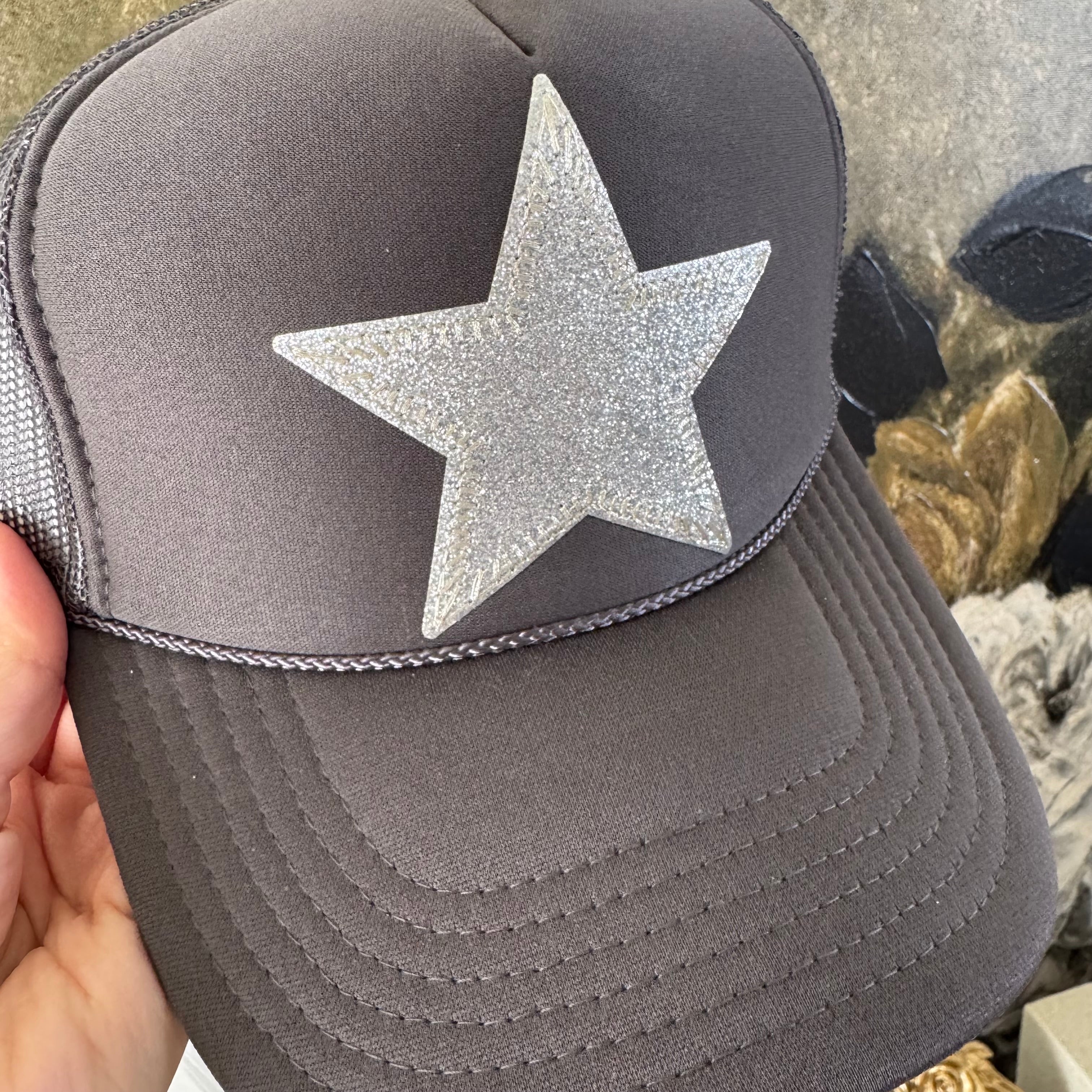 Silver Star Charcoal Hat