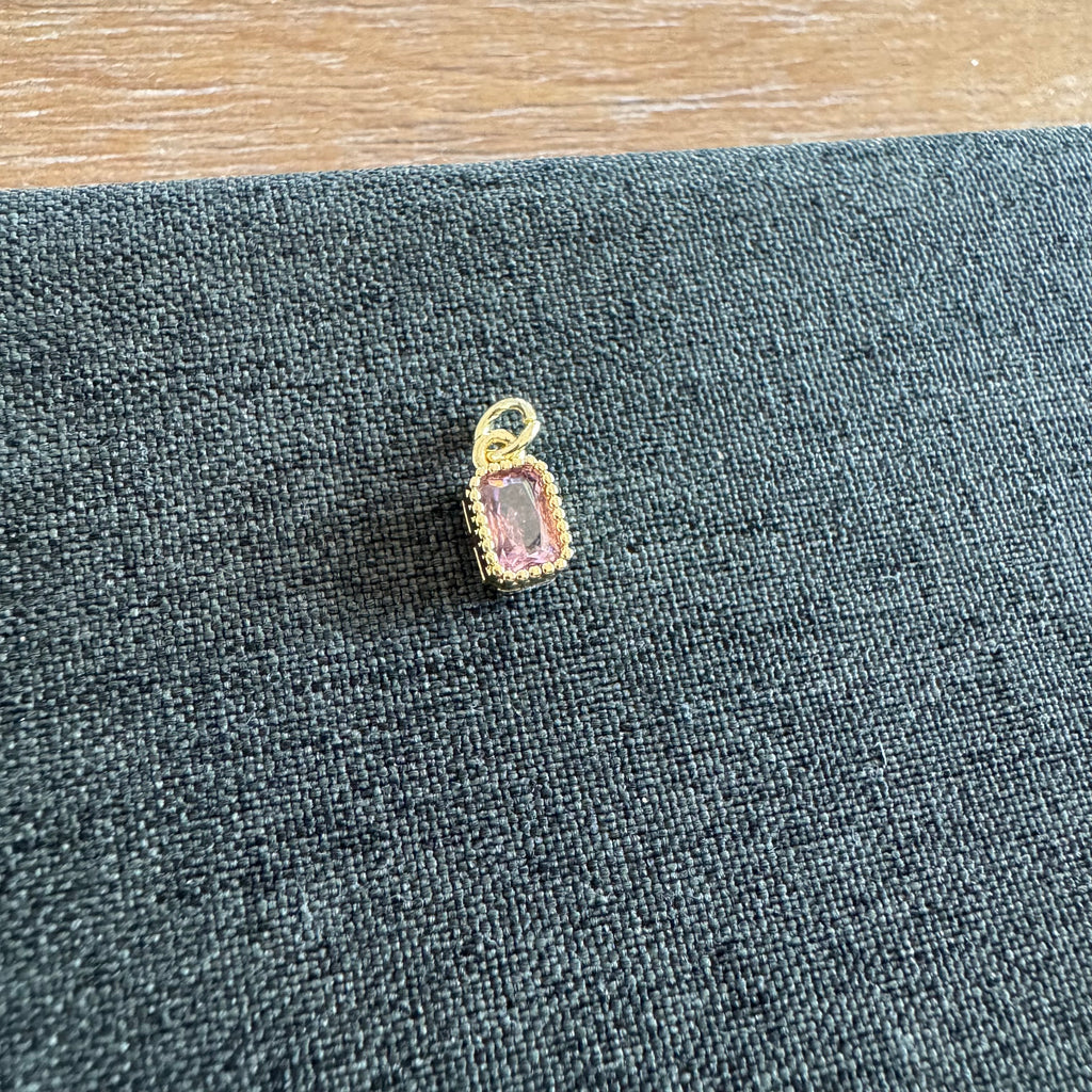 Frame Stone Charm pink