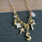 Dance Mom Baseball Mom Number Necklace
