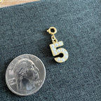 Number Charm Pearl with clasp