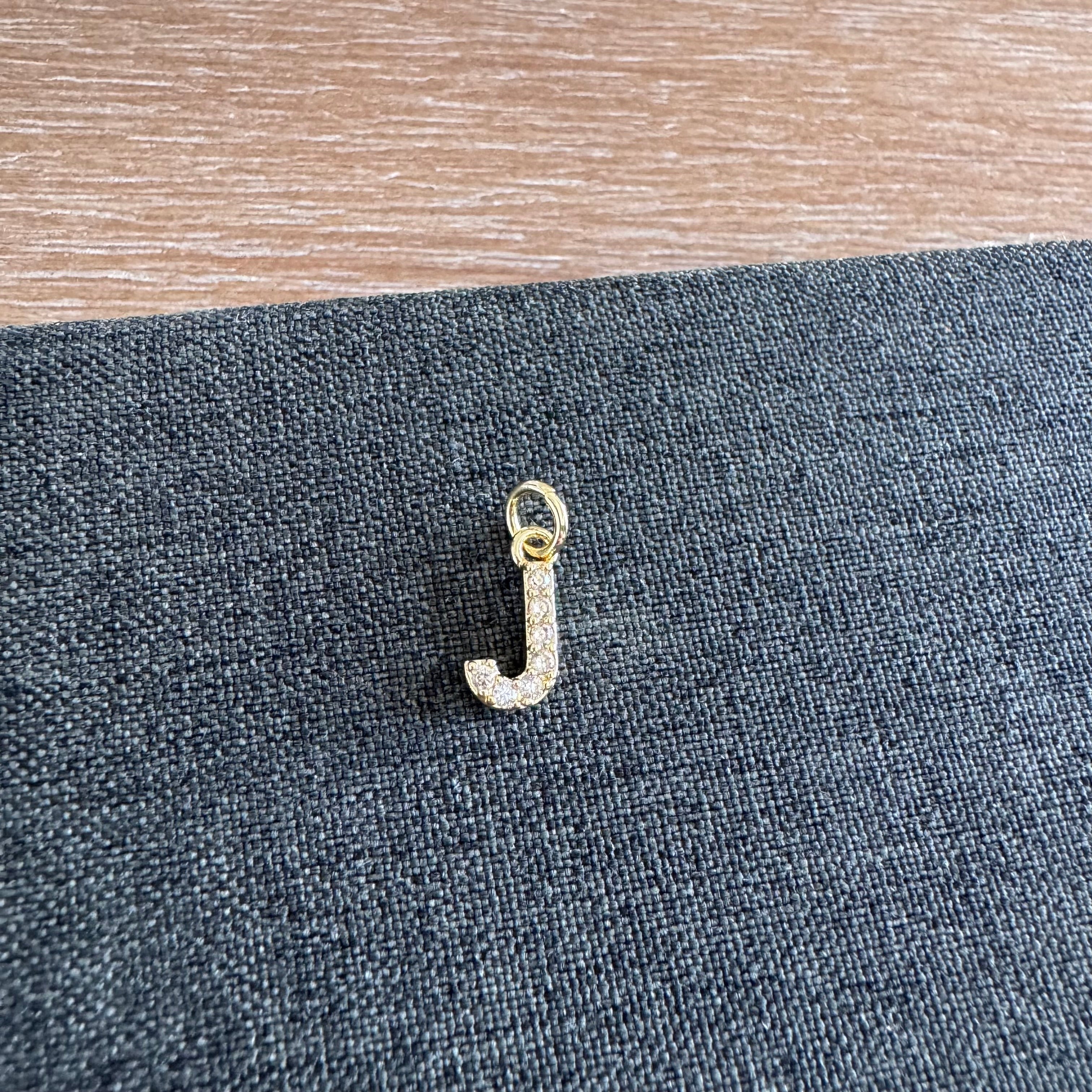 Rhinestone Letter Charm