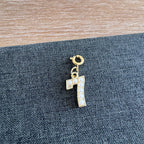 Number Charm Pearl with clasp