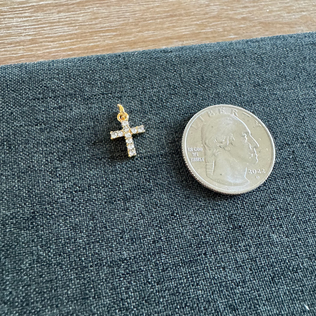 Stone Cross Charm