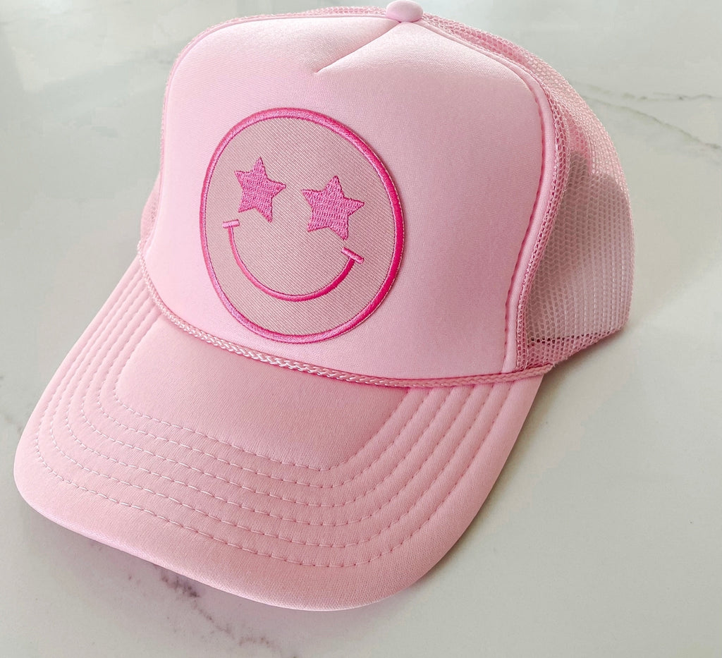 Smiley Star Pink Hat