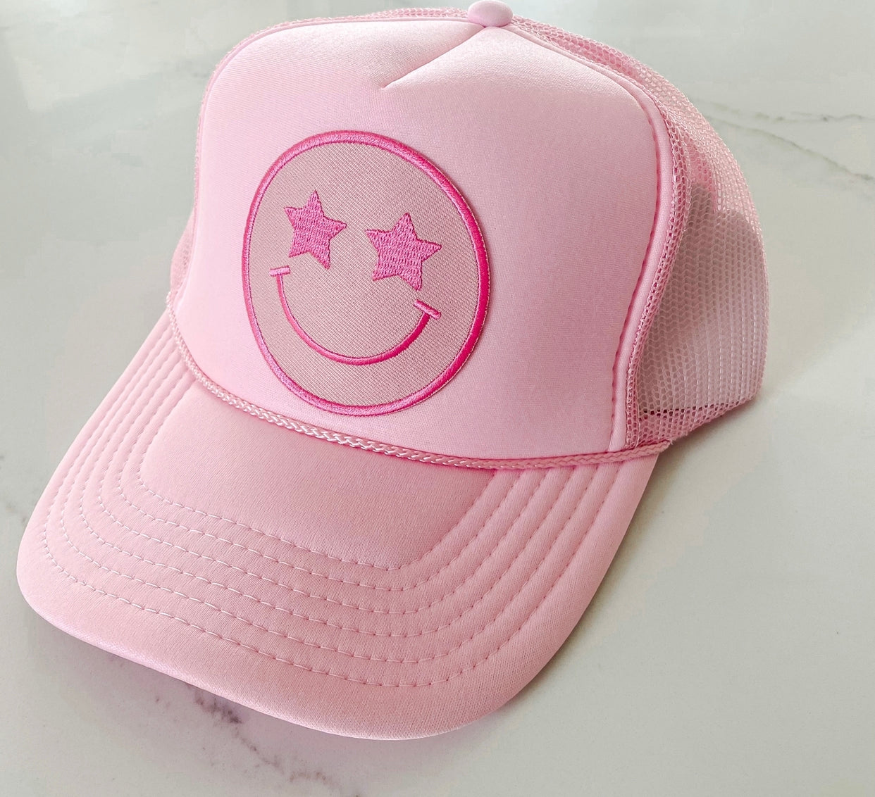 Smiley Star Pink Hat