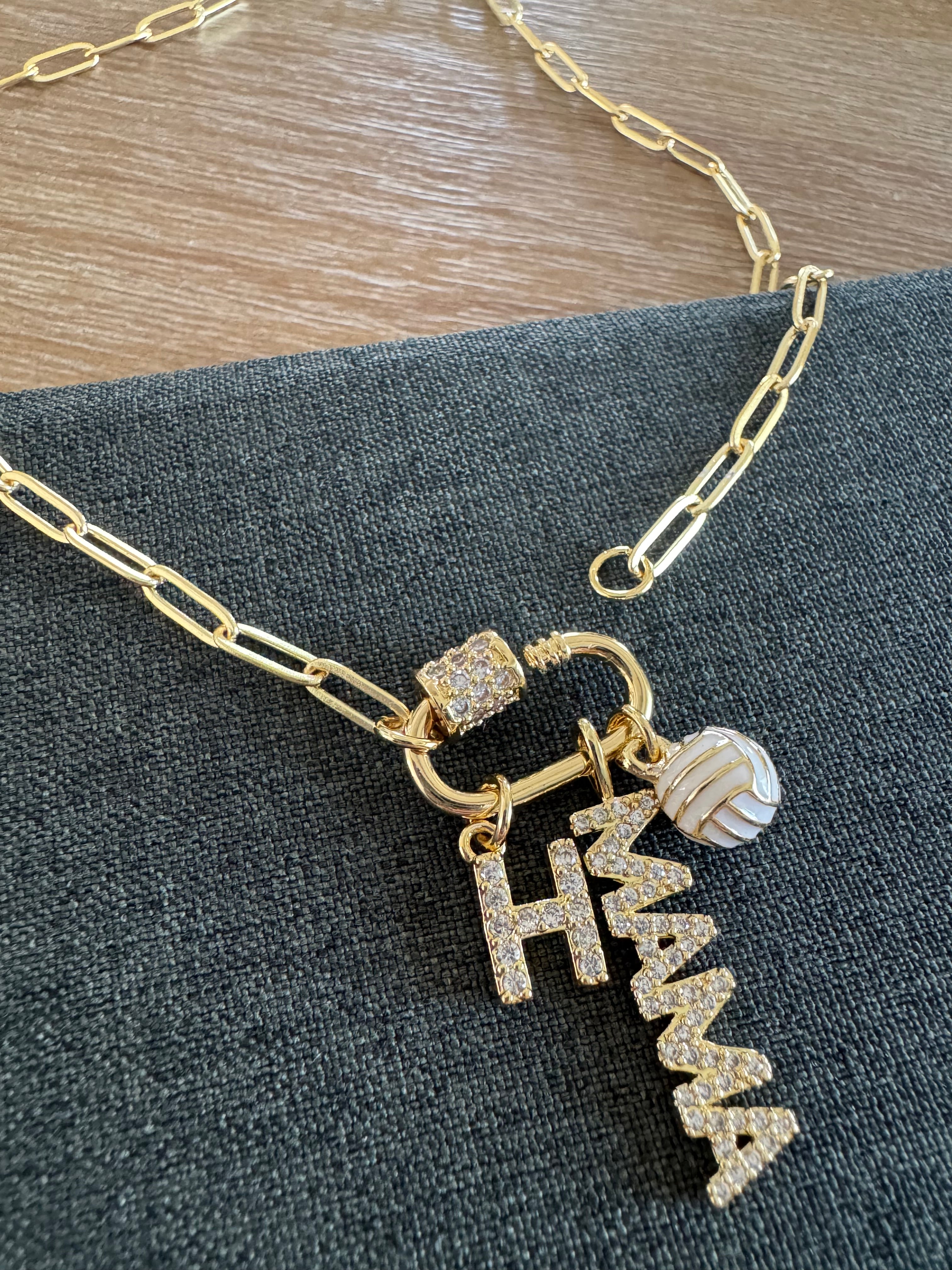 Volleyball Charm Necklace