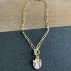 Baseball Star Layered Necklace