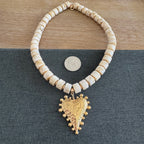 Harlee Heart Necklace cream