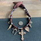 Wallen Bandana Charm Necklace Brown