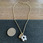 Soccer Initial Casen Necklace