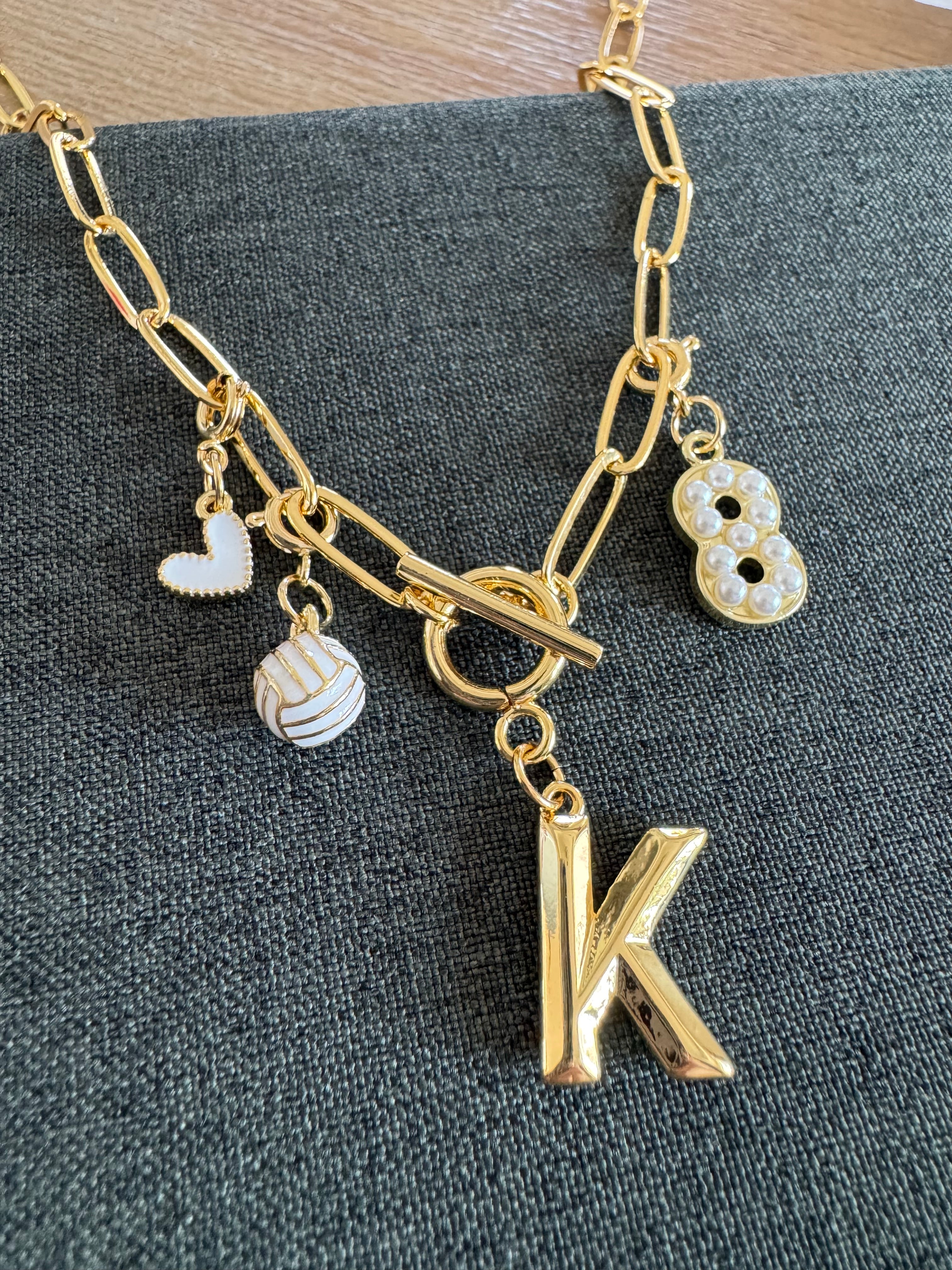 Volleyball Number Necklace