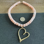 Harrison Heart Necklace pink