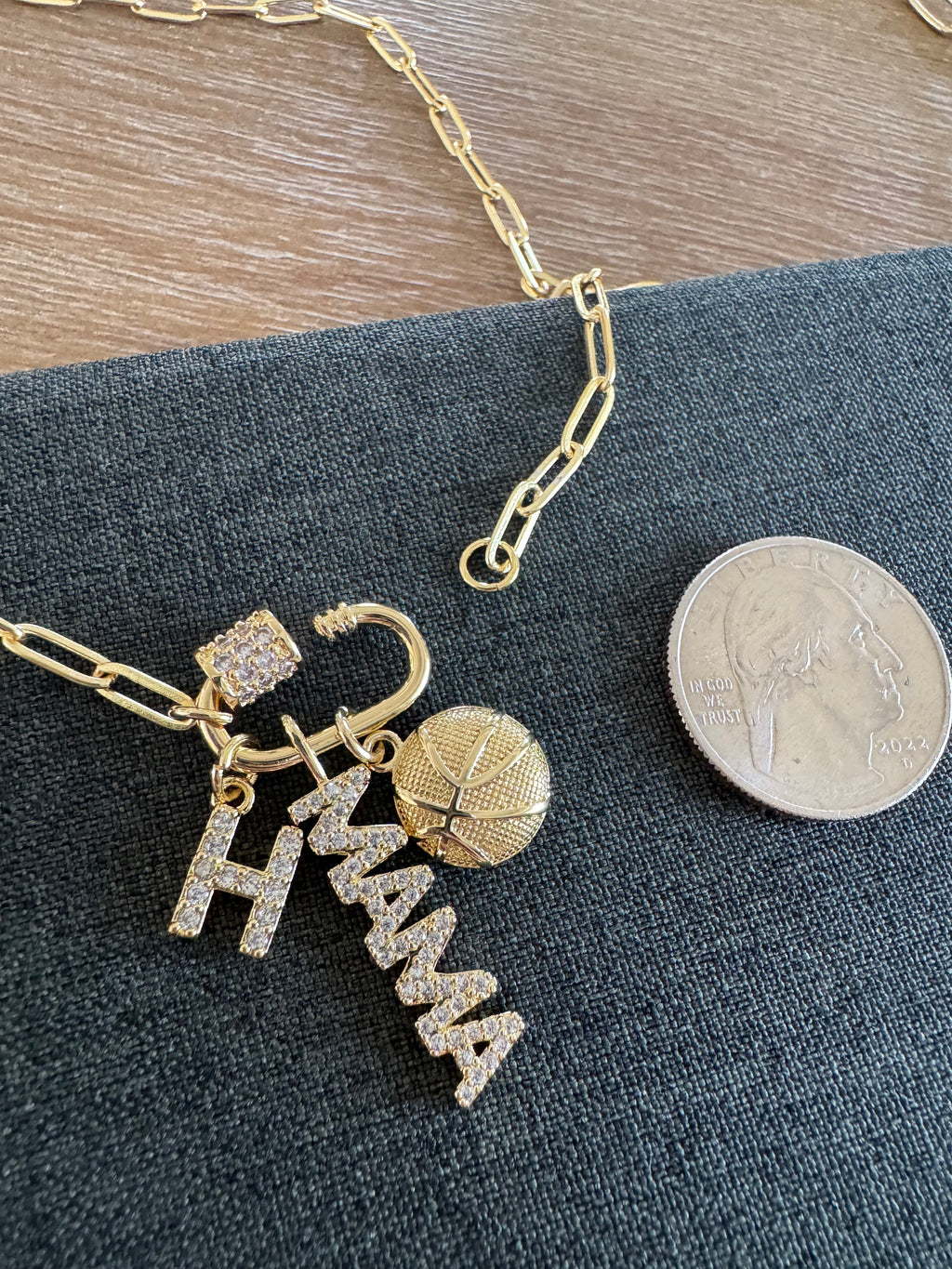 Basketball Mama Charm Necklace