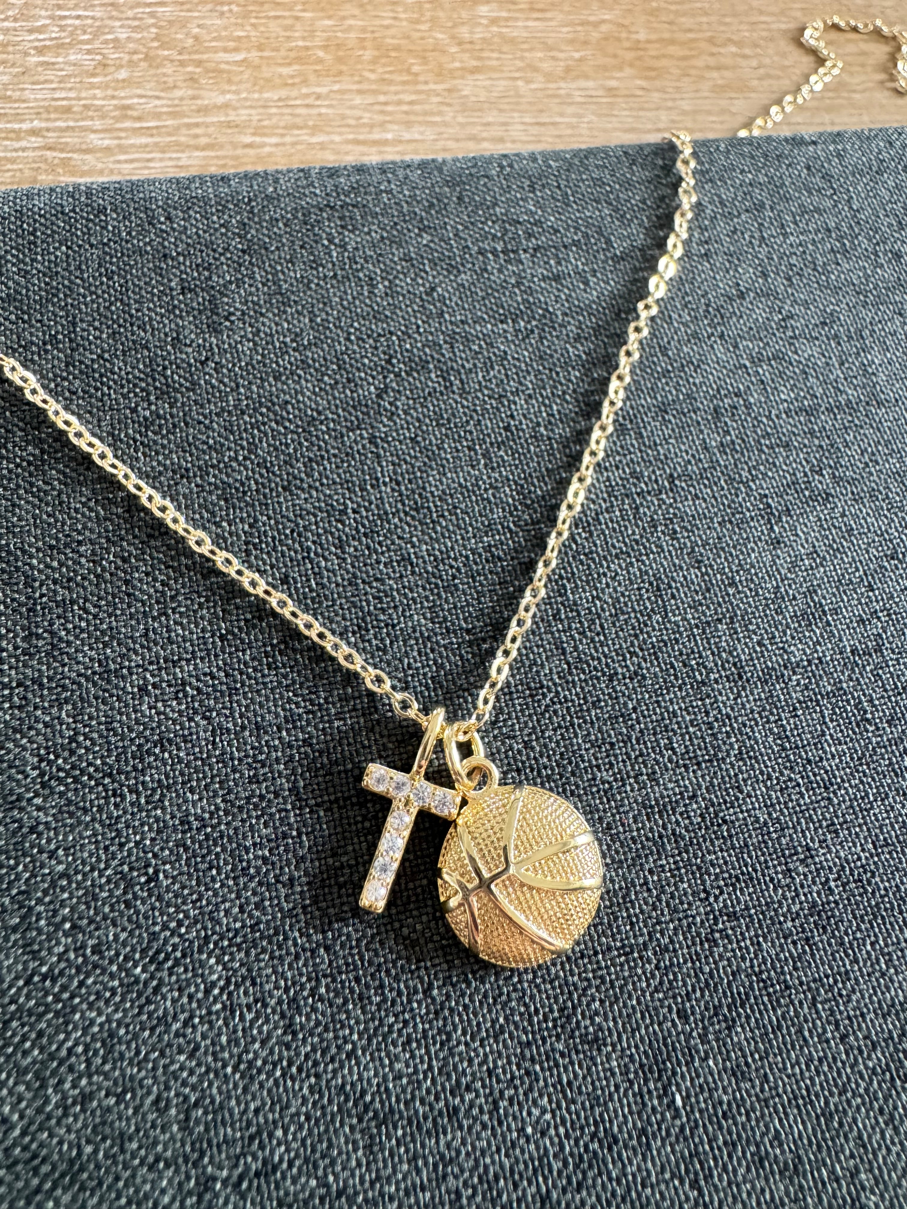 Basketball Initial Necklace