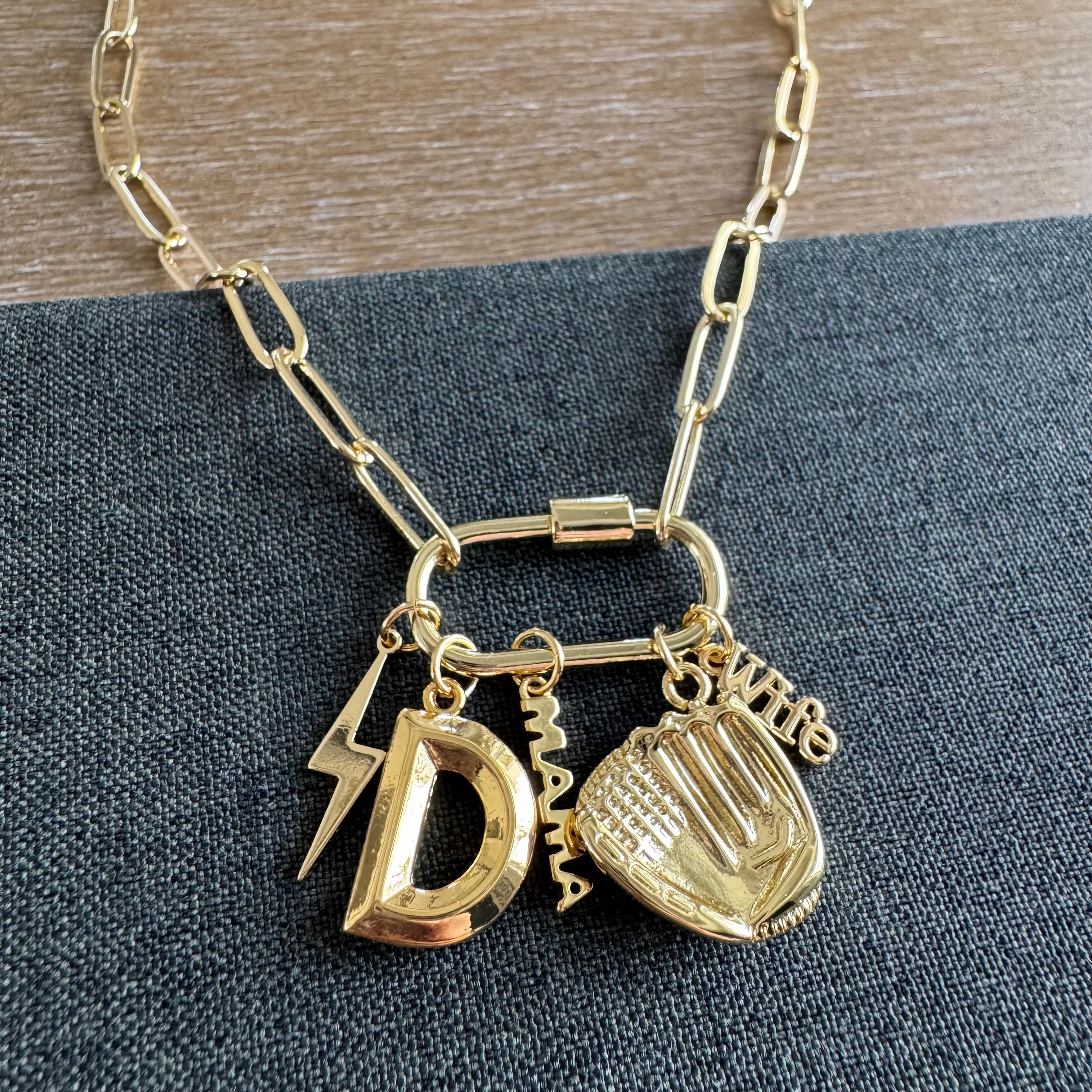 Baseball Glove Mama Charm Necklace