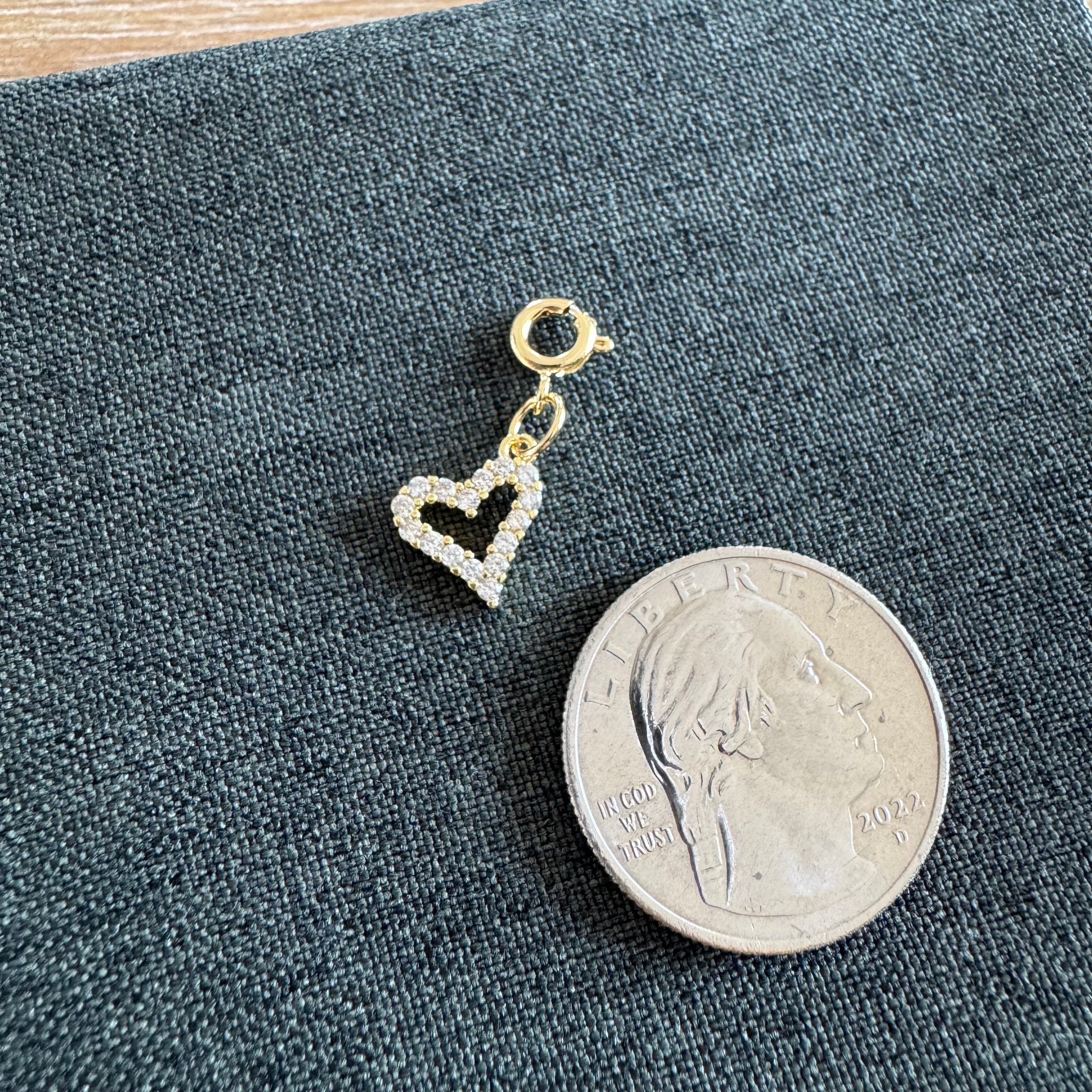 Harper Heart Charm with clasp