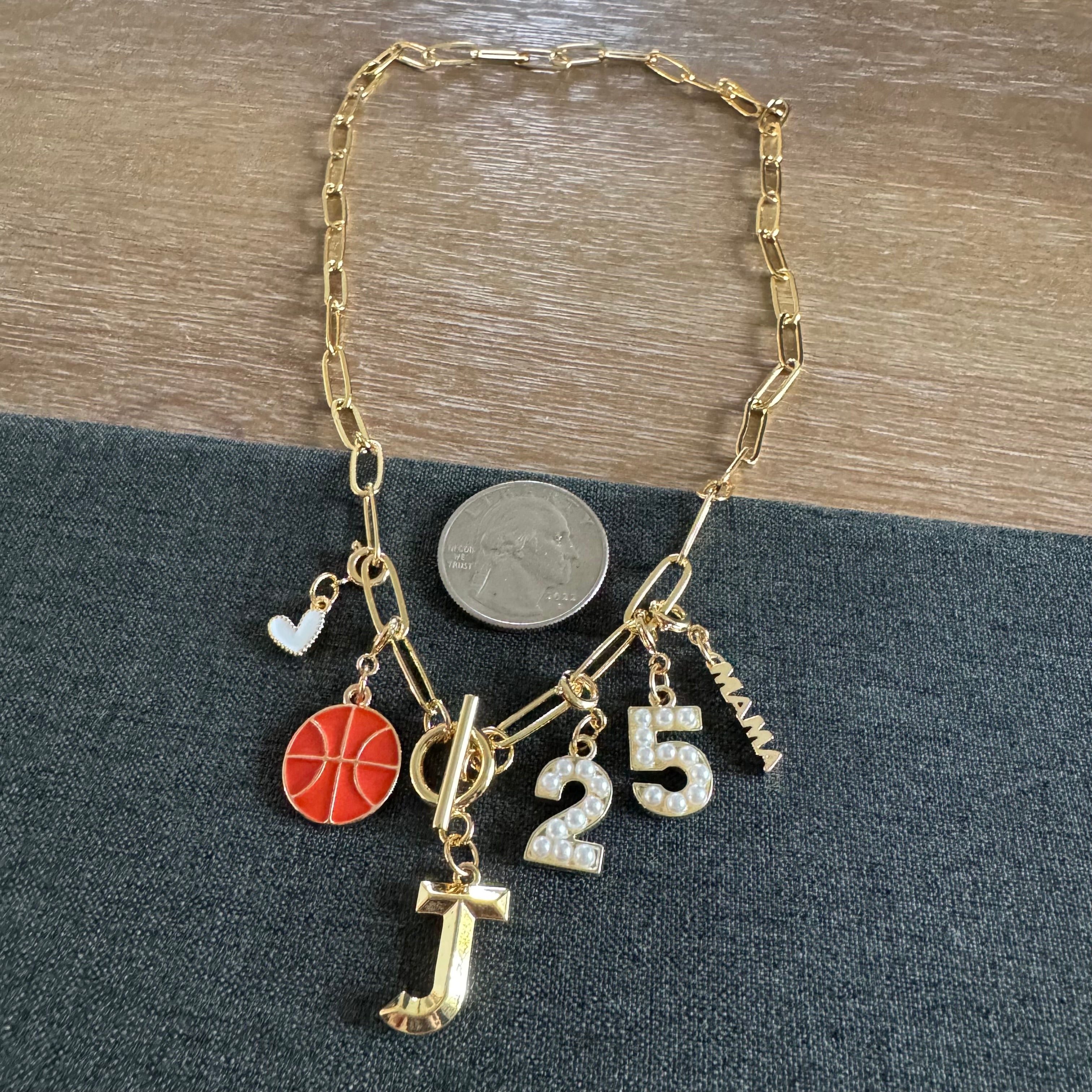 Basketball Mama Number Necklace