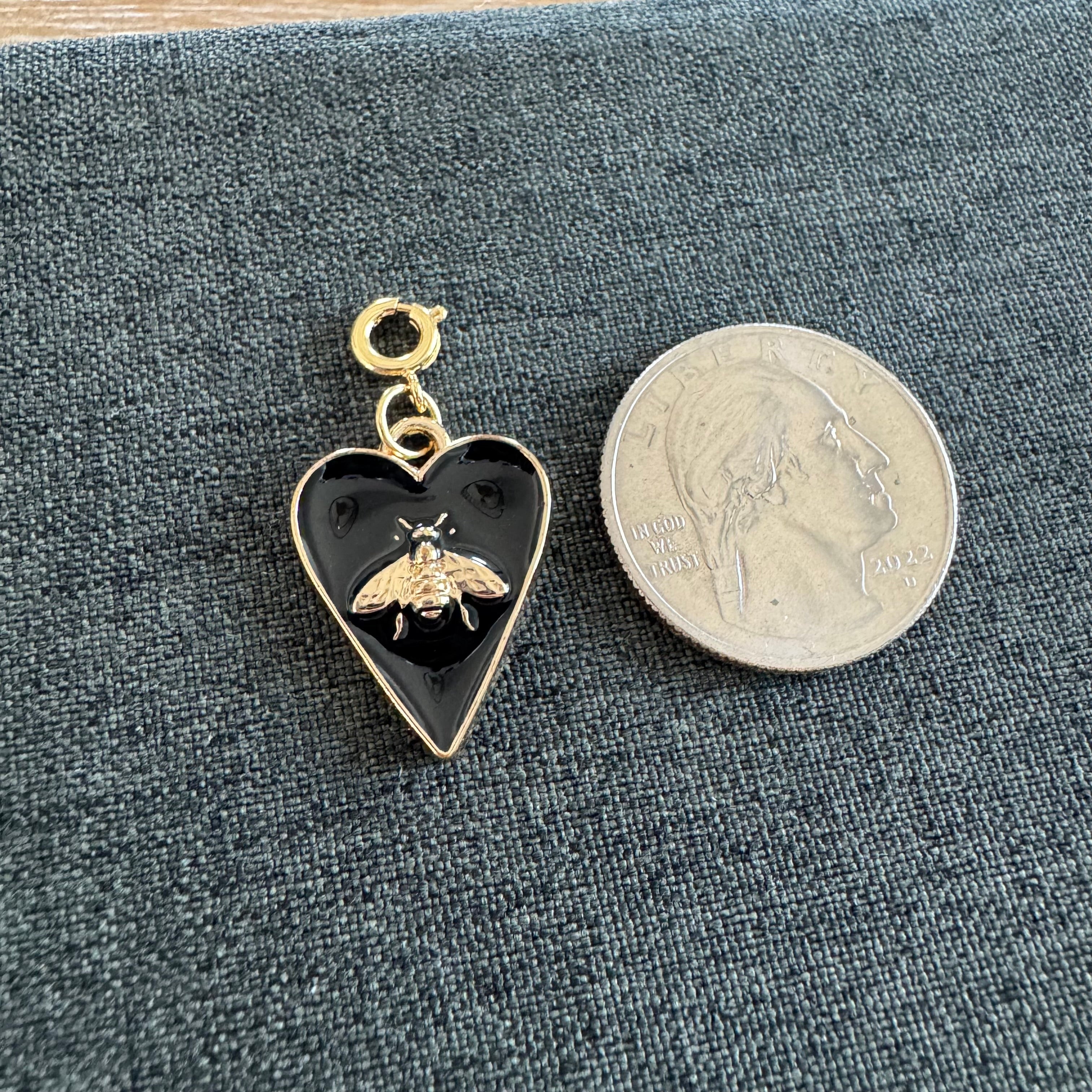 Bee Heart Charm with clasp