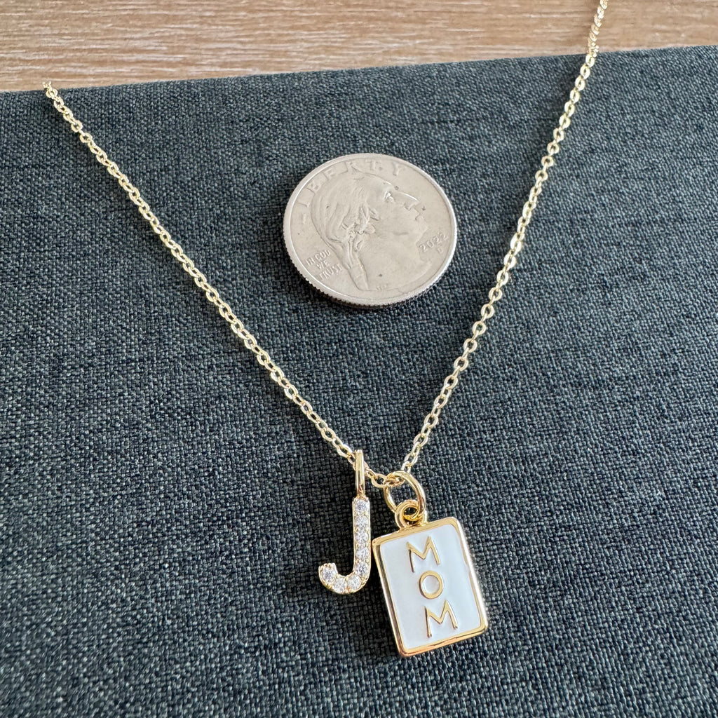 Mom Initial Necklace
