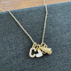 Cheer Heart Initial Necklace