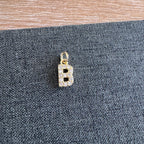 Rhinestone Letter Charm