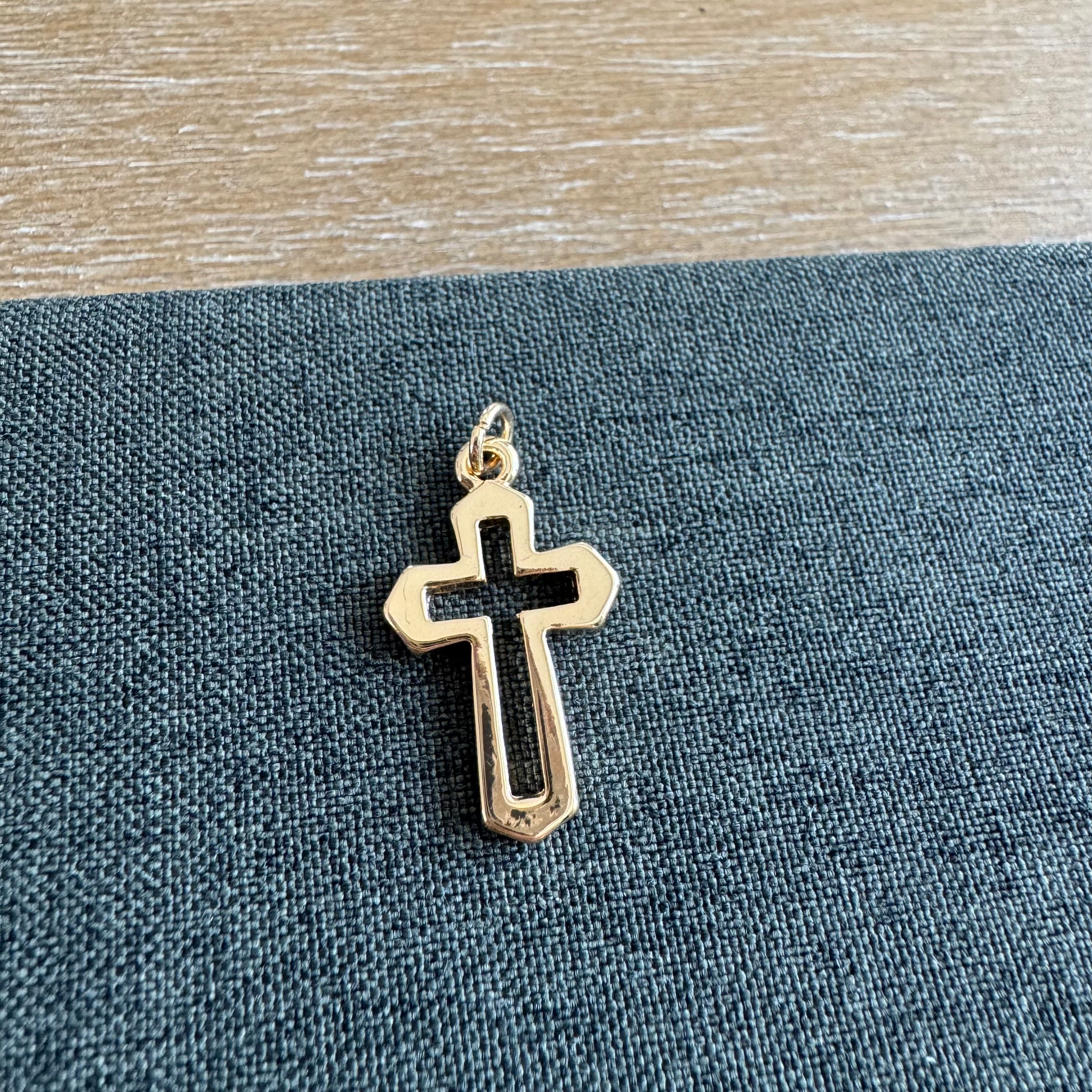Open Cross Charm