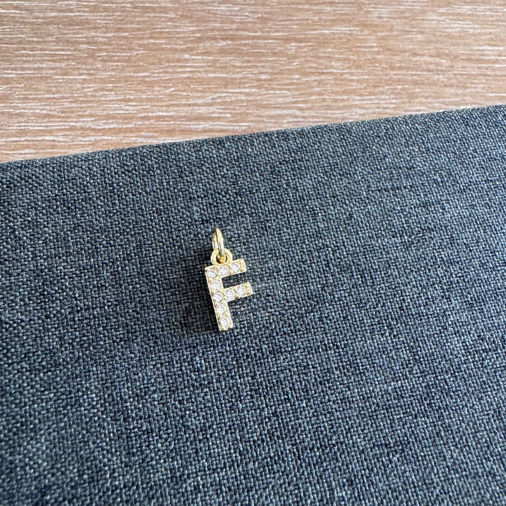 Rhinestone Letter Charm