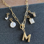 Baseball and Golf Mom Initial Necklace