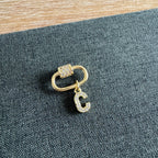 Custom Small Rhinestone Letter Carabiner