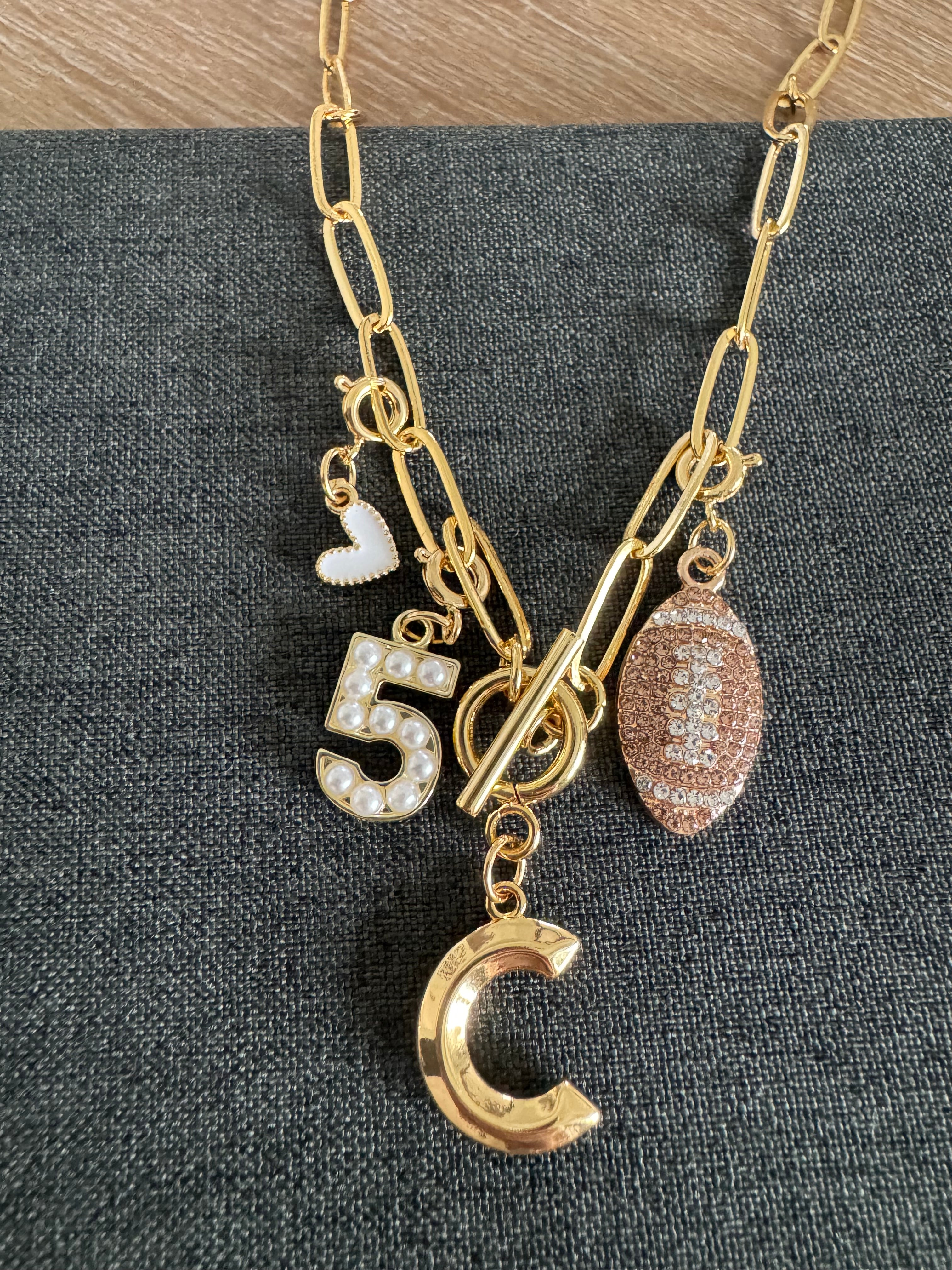 Football Number Necklace