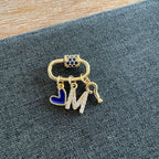 Blue Heart Carabiner