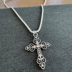 Ryan Cross Necklace Silver