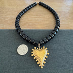 Harlee Heart Necklace Black