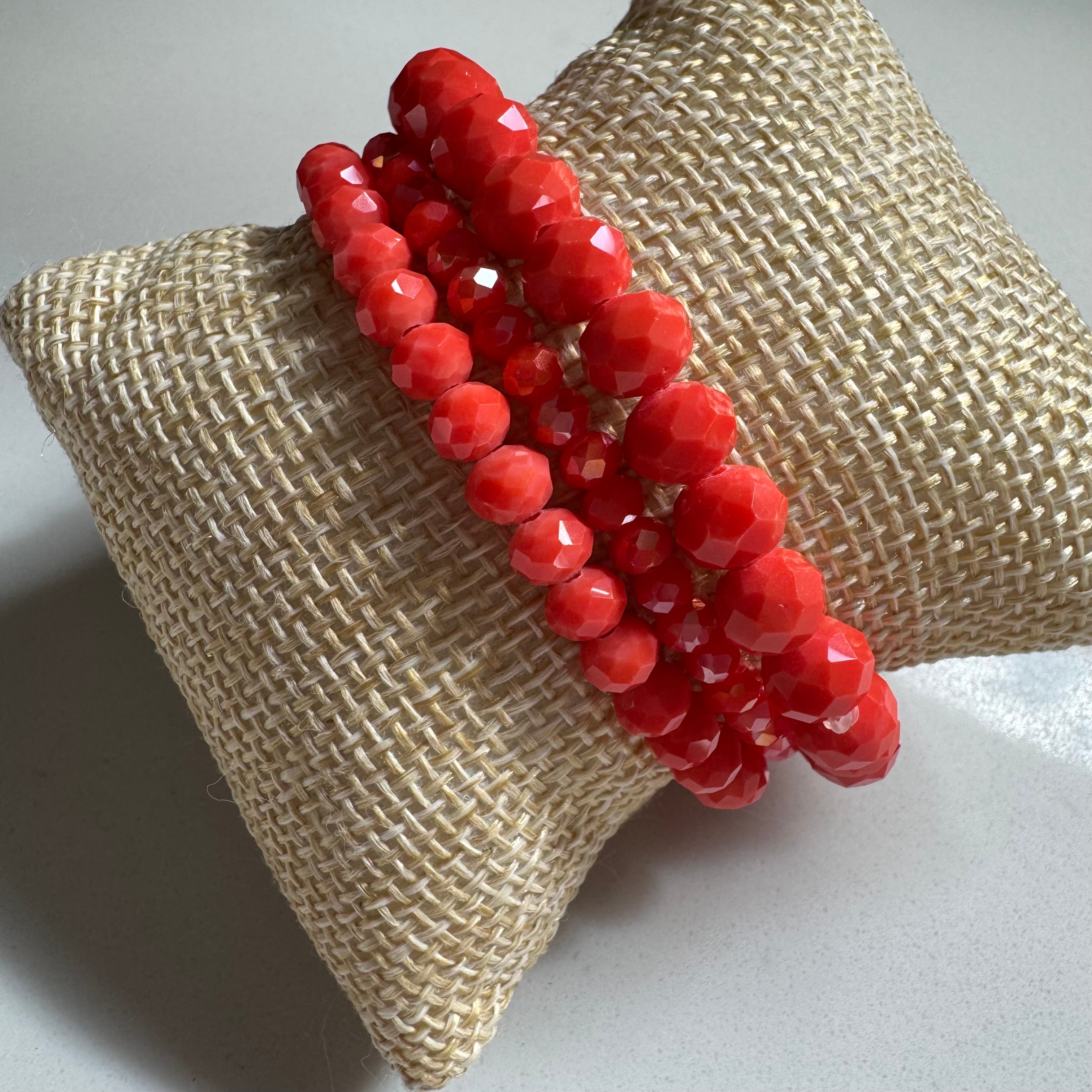 Bracelet Set of Three Orange