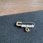 Pearl Pin with Initial