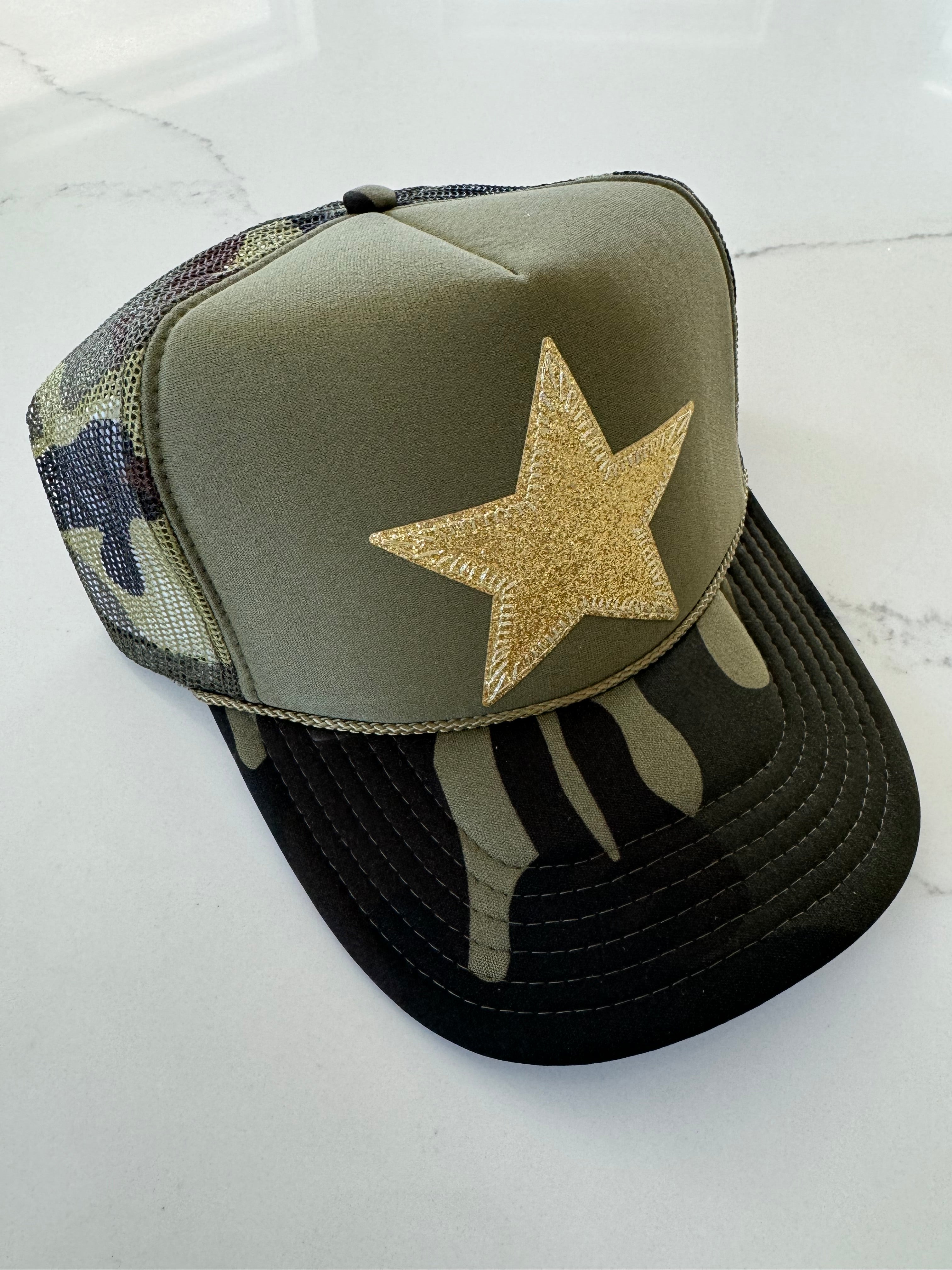 Gold Star Camo Hat