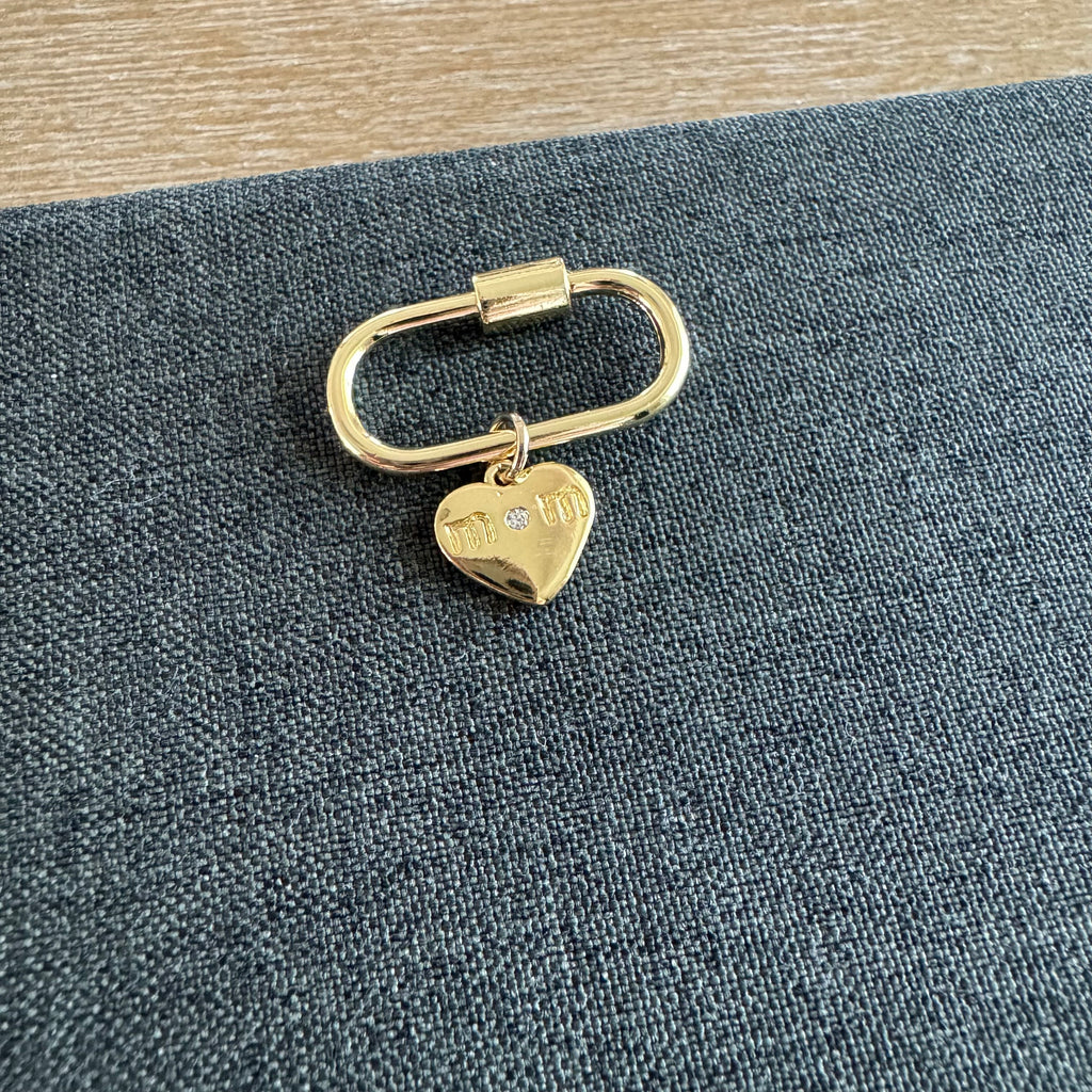 Mom Heart Carabiner