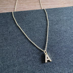 Casen Rhinestone Initial Necklace