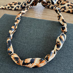 Premade Bandana Necklace Leopard