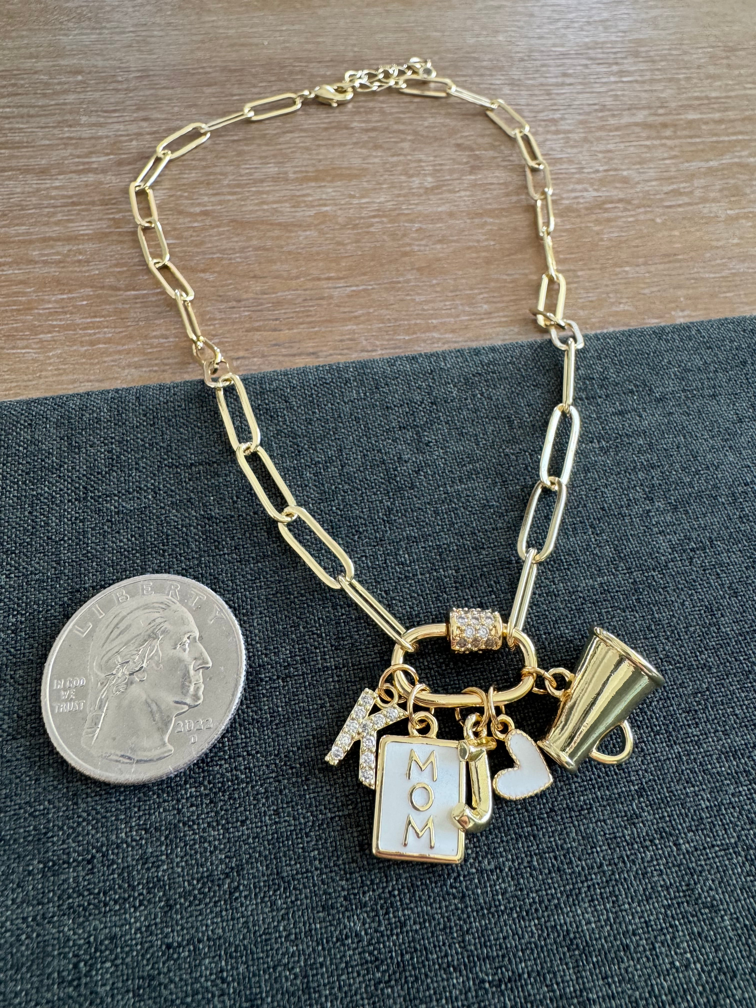 Mia Cheer Mom Carabiner Necklace