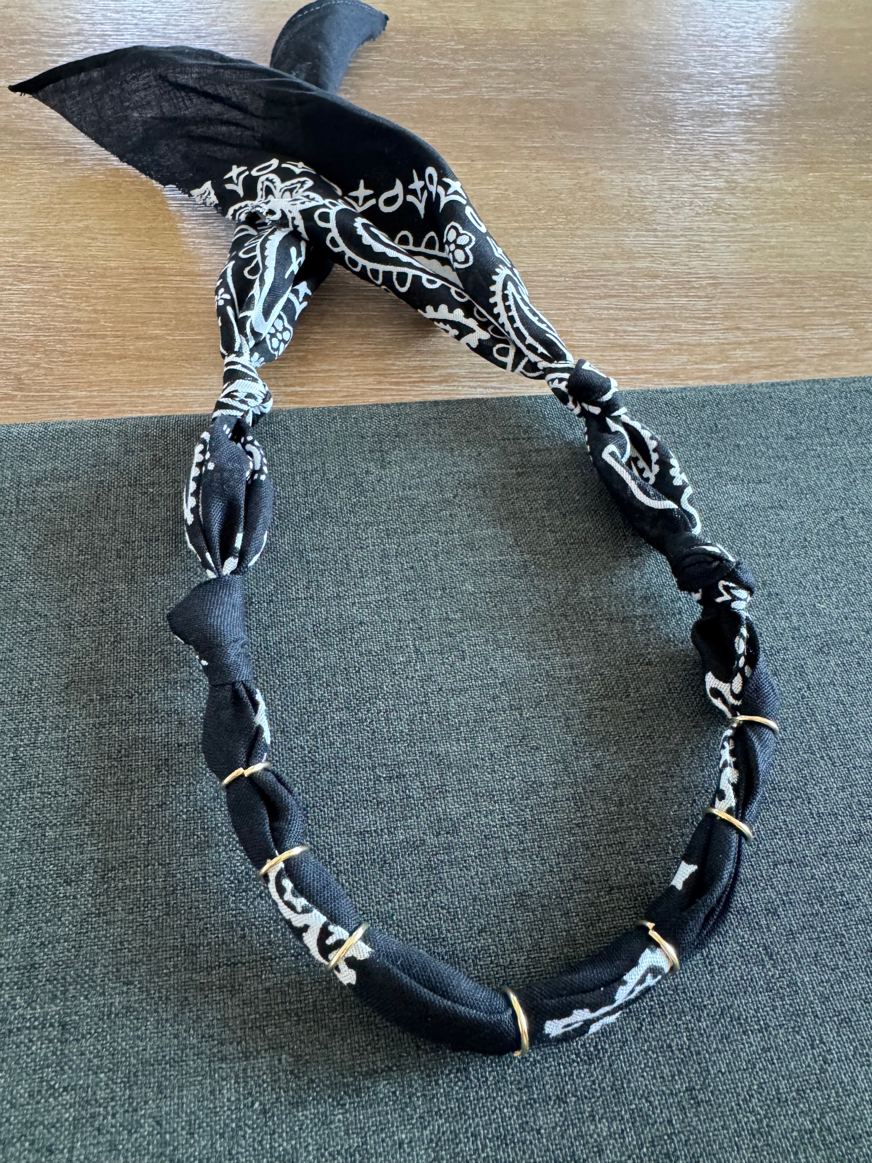 Premade Bandana Necklace Black