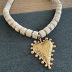 Harlee Heart Necklace cream