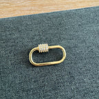 Rhinestone Carabiner Golden